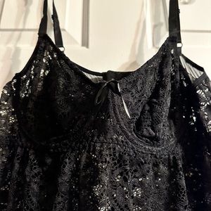 Camisole lace black built in bra. NWT new sexy XXXL 3x - Rose and Love